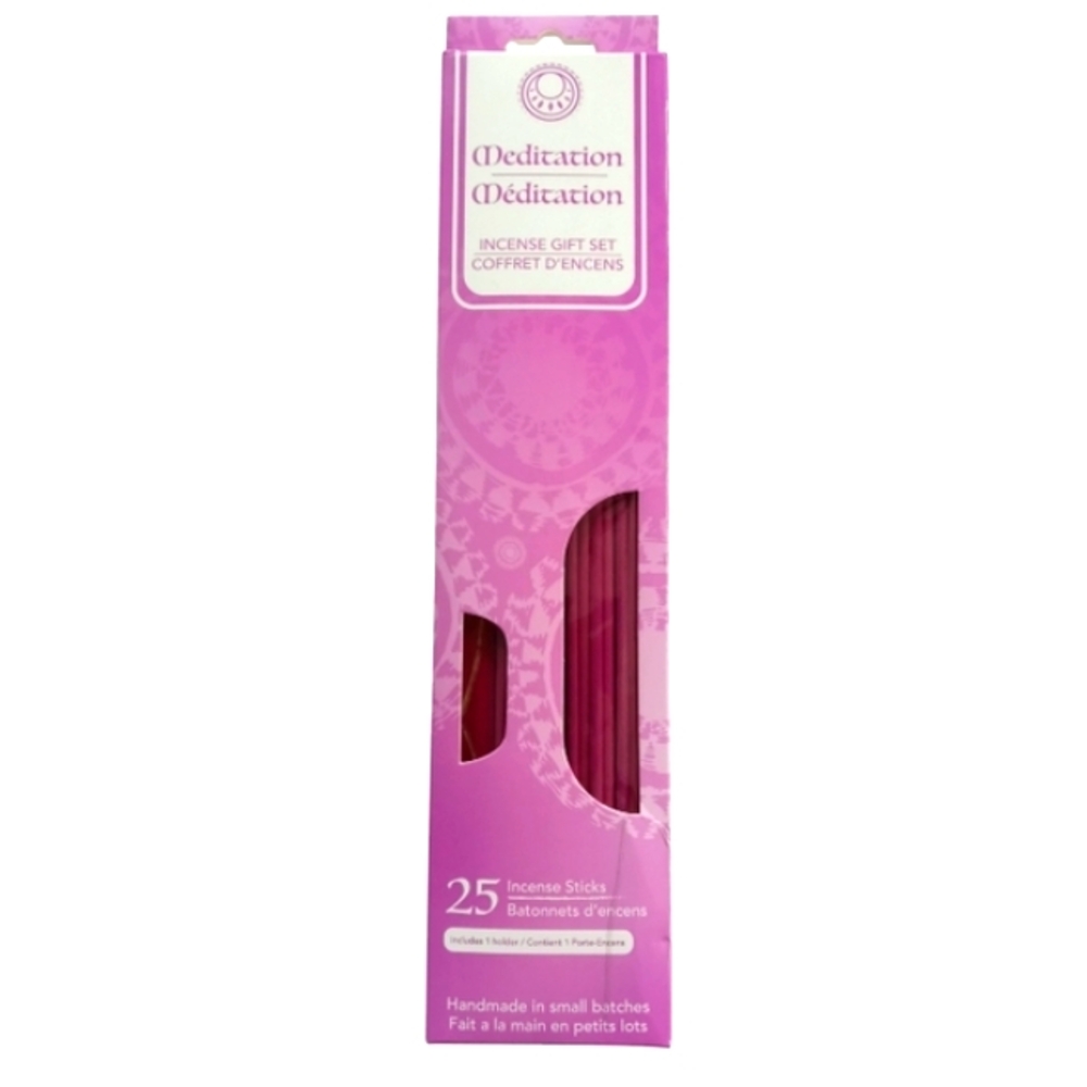 NWT Meditation Incense Gift Set with Incense Holder, Color: Pink